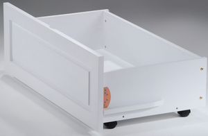 Night & Day Furniture™ Cinnamon Set of 2 White Twin Rolling Storage Drawers