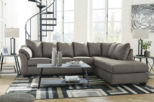 Signature Design by Ashley® Darcy Cobblestone 2-Piece Sectional with Chaise 4