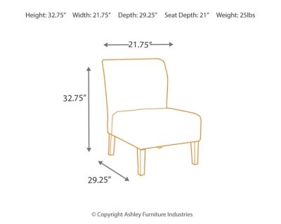 Chaise d'appoint Honnally en tissu multicolore Signature Design by Ashley® 3