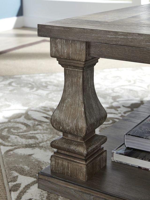 Signature Design by Ashley® Johnelle Weathered Gray Coffee Table-5