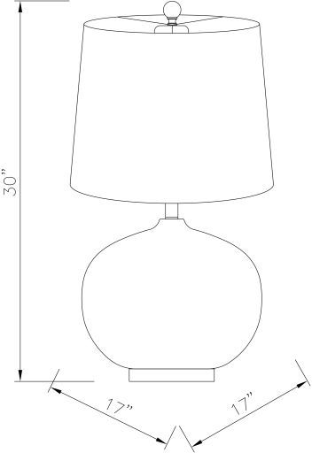 Surya Colt Pale Blue Table Lamp-1