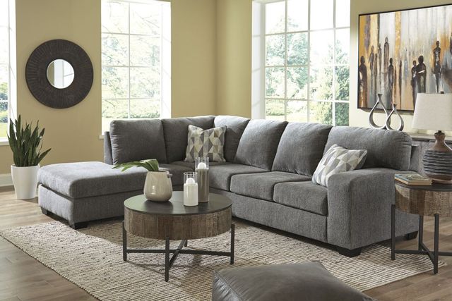Benchcraft® Dalhart 2-Piece Charcoal Sectional with Chaise 5
