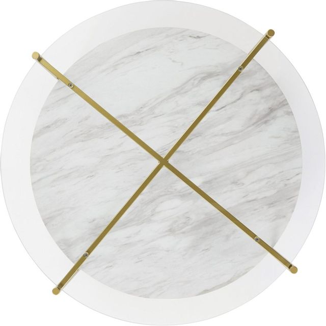 Signature Design by Ashley® Wynora White/Gold Round Coffee Table 1