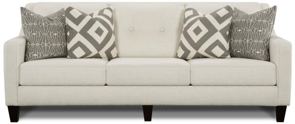 Fusion Furniture Sugarshack Glacier White Sofa-0