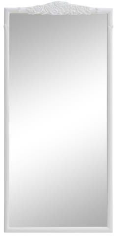 Coaster® Glossy White Wood Carved Full Length Mirror