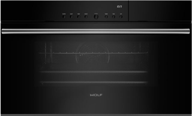 Wolf® M Series 30" Black Contemporary Convection Steam Oven 0