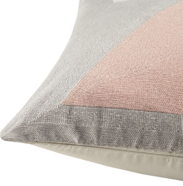 Olliix by INK+IVY Aero Blush 20" x 20" Embroidered Abstract Square Pillow-5