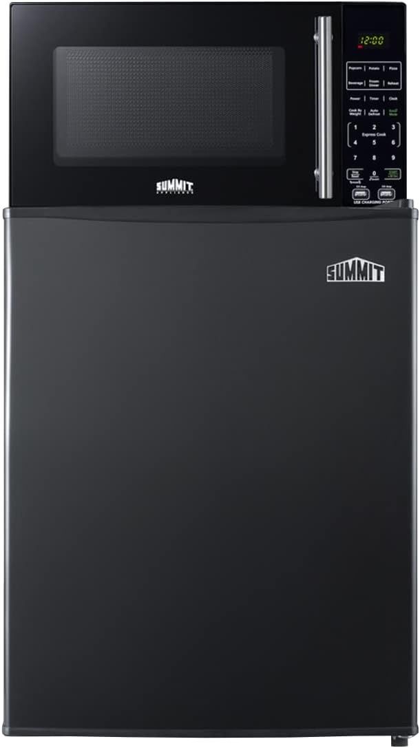 Summit® 2.4 Cu. Ft. Jet Black Compact Refrigerator with Microwave