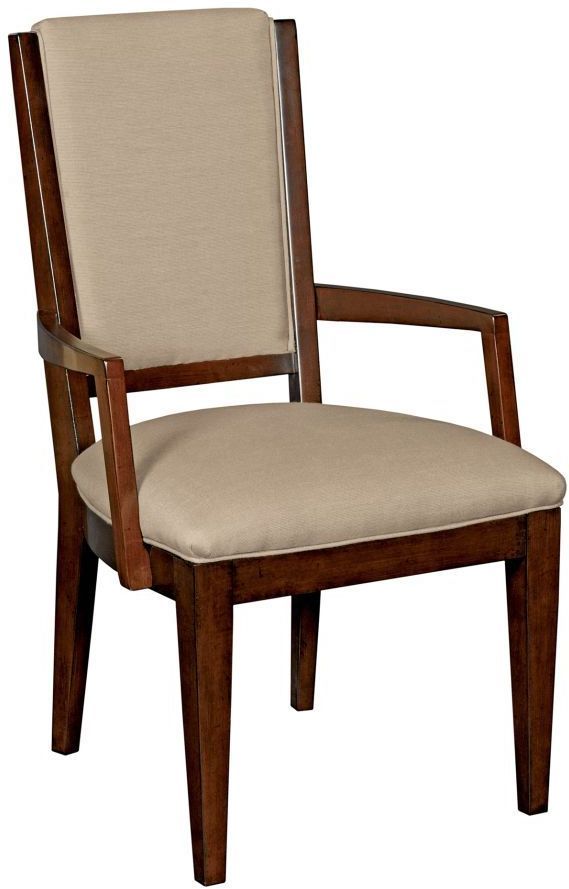 Kincaid Furniture Elise Spectrum Sunbrella Fabric & Appalachian Maple Arm Chair 0