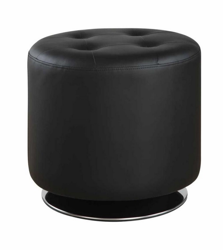 faux leather swivel ottoman