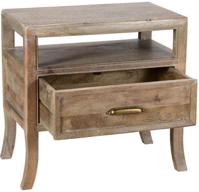 Classic Home Francesca Vintage Taupe Nightstand-3