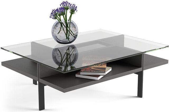 BDI Terrace™ Charcoal Stained Ash Rectangular Coffee Table 2