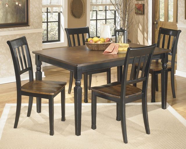 Signature Design by Ashley® Owingsville Black/Brown Rectangular Dining Room Table 5