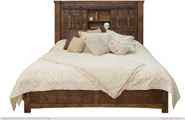International Furniture© Mezcal Brown Queen Bed With Storage 0