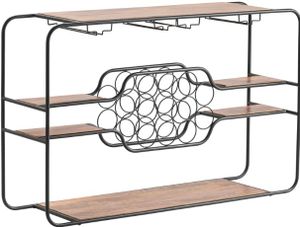 Crestview Collection Napa Gunmetal Wine Rack Console Table