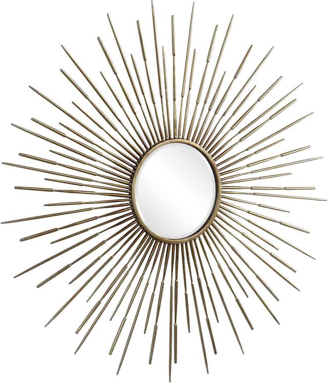 Uttermost® Golden Rays Gold Round Wall Mirror-1