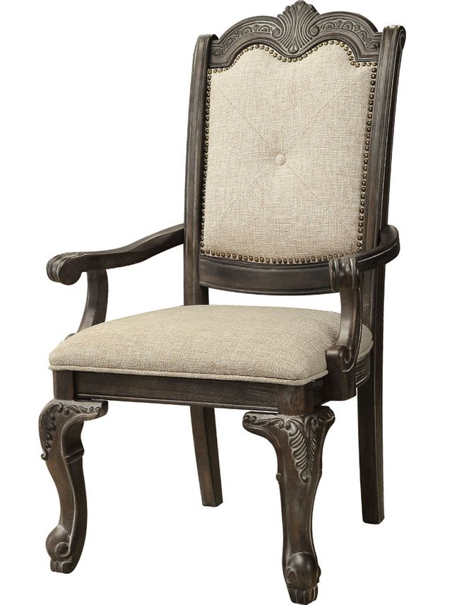 Crown Mark Kiera Gray Dining Arm Chair-0