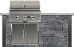Coyote Outdoor Living 6' Gray Weathered Wood Grill Island-RTAC-G6-WG