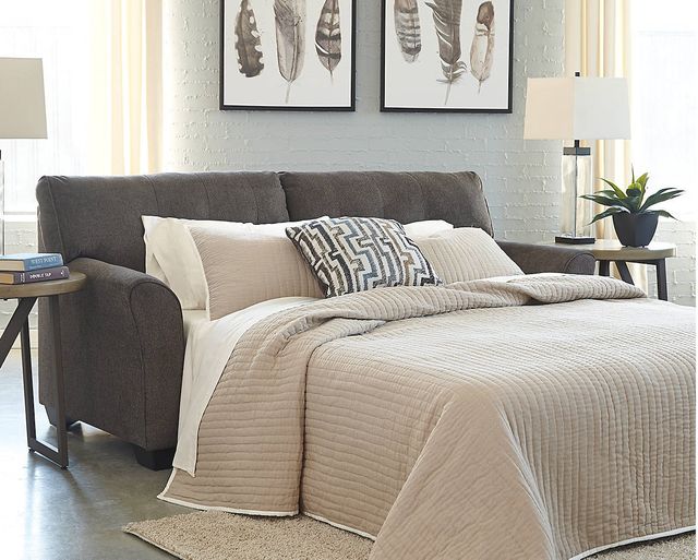 Canapé-lit Aslen Grantie en tissu gris Benchcraft® 1