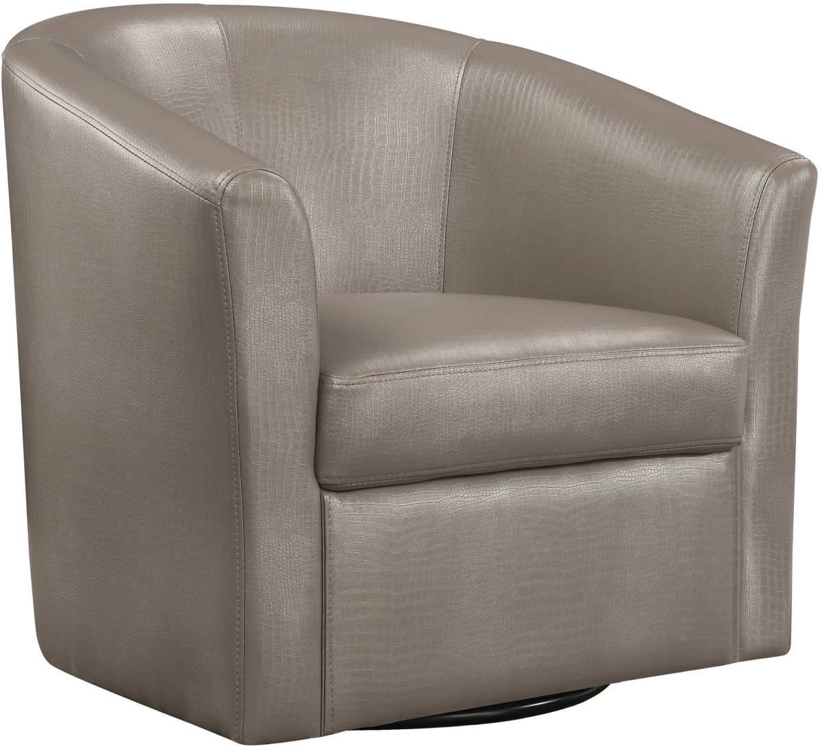 Coaster® Champagne Upholstery Sloped Arm Accent Swivel Chair