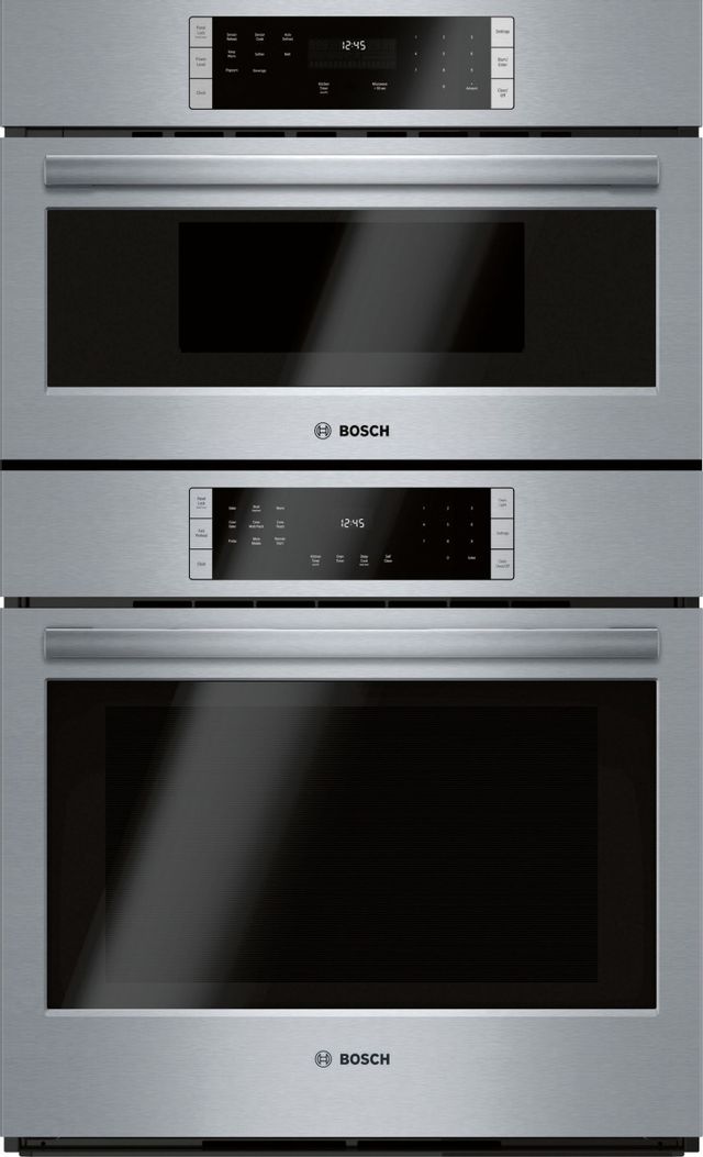 Veeg deuropening beeld Bosch 800 Series 30" Stainless Steel Electric Built In Oven/Micro Combo |  Yale Appliance | Framingham, Hanover, Dorchester, MA