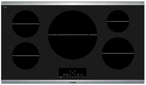 Bosch 800 Series 36" Induction Cooktop-Black with Stainless Steel Frame