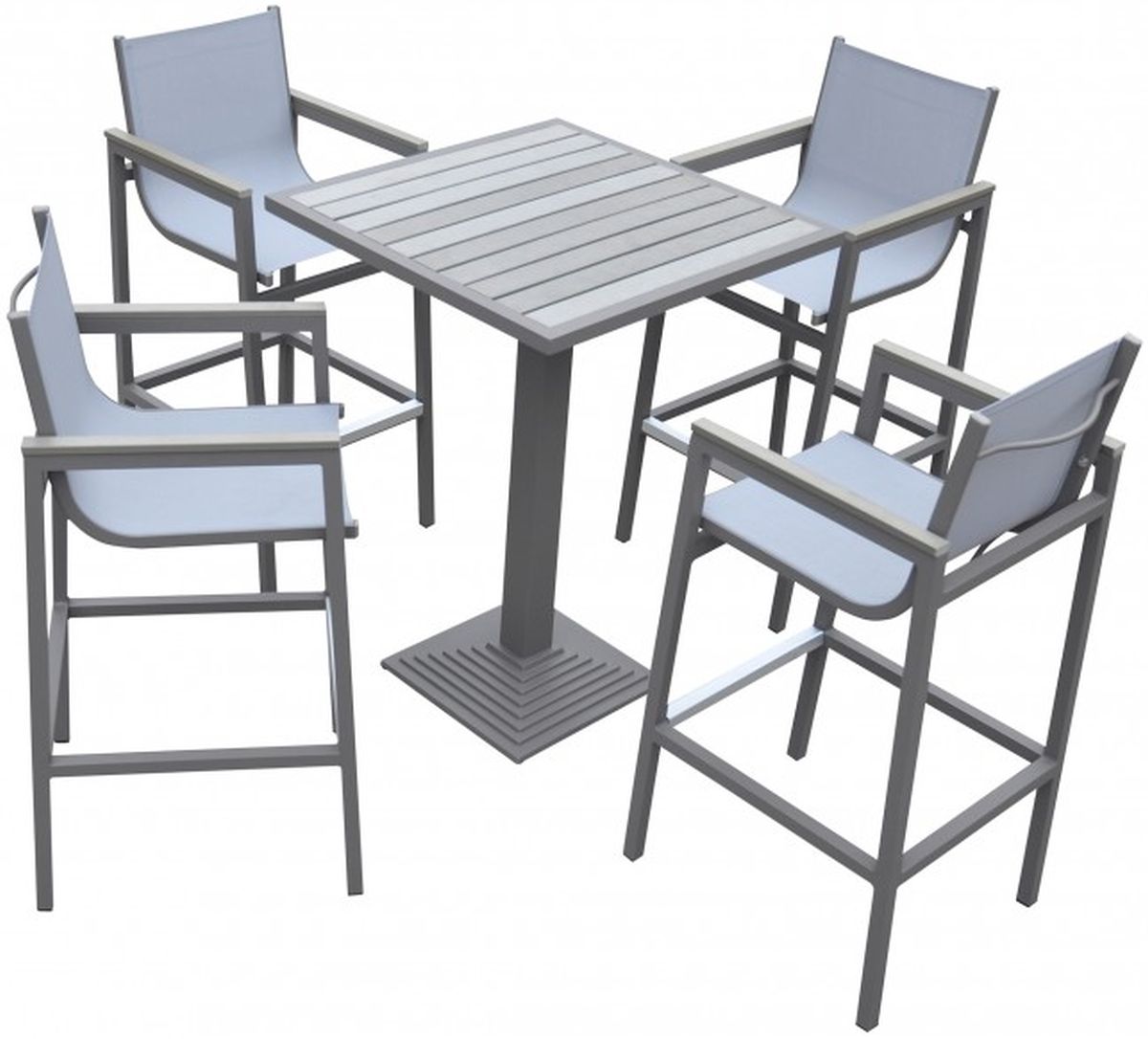 grey patio bar set