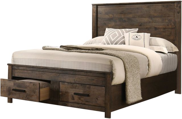 Coaster® Woodmont Rustic Golden Brown Queen Storage Bed