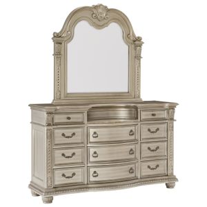 Homelegance Silver Palace Dresser and Mirror