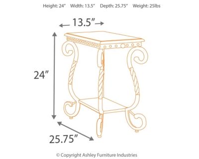 Table d'extrémité rectangulaire Rafferty, brun, Signature Design by Ashley® 2