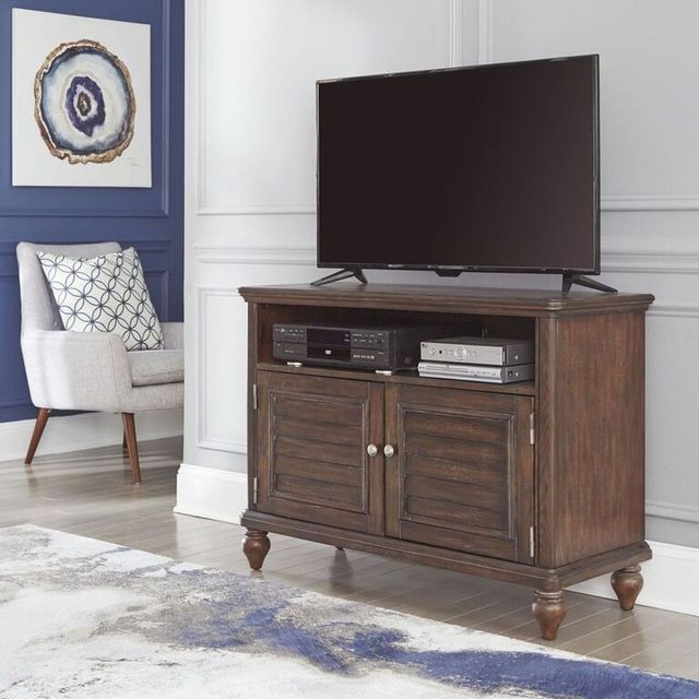 homestyles® Marie Distressed Oak Entertainment Stand 8