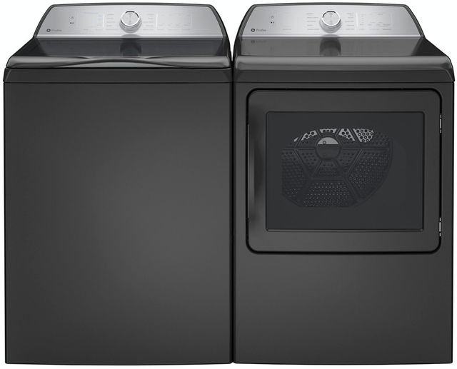 GE Profile Smart Diamond Gray Electric Dryer With Sanitize