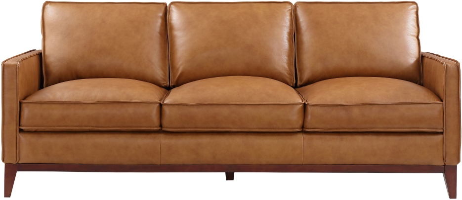 Leather Italia USA™ Georgetowne Newport Camel All Leather Sofa