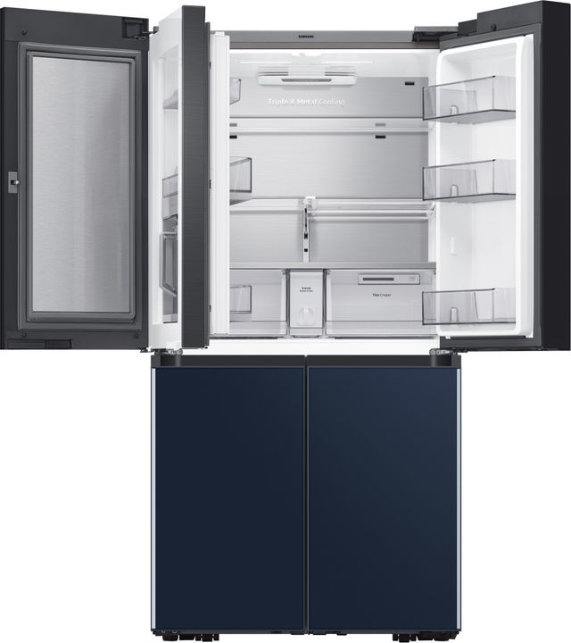 Samsung Bespoke 23.0 Cu. Ft. Navy Glass Smart Counter Depth 4-Door Flex™ French Door Refrigerator with WiFi and Customizable Panel Colors  6