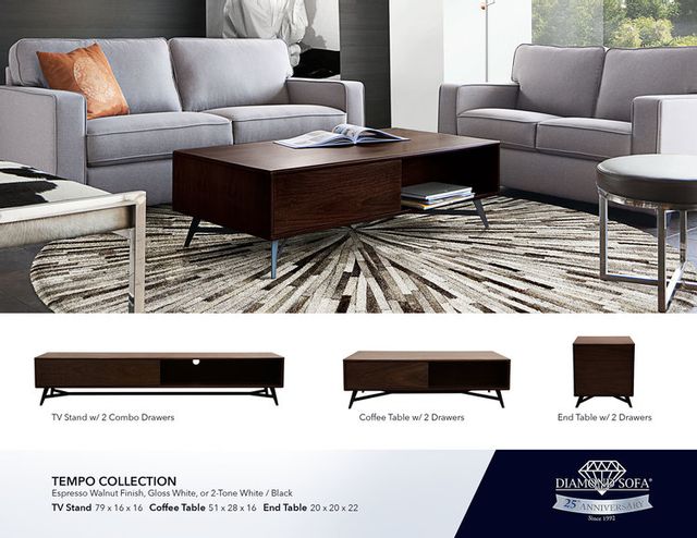 Diamond Sofa® Tempo Espresso Walnut Rectangular Coffee Table 8