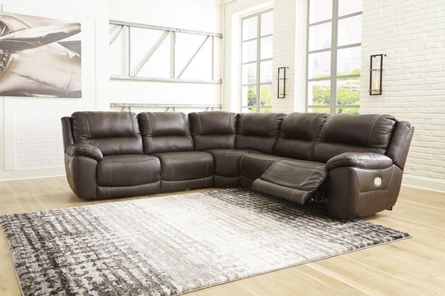 Signature Design by Ashley® Dunleith Chocolate 5-Piece Power Reclining Sectional 6