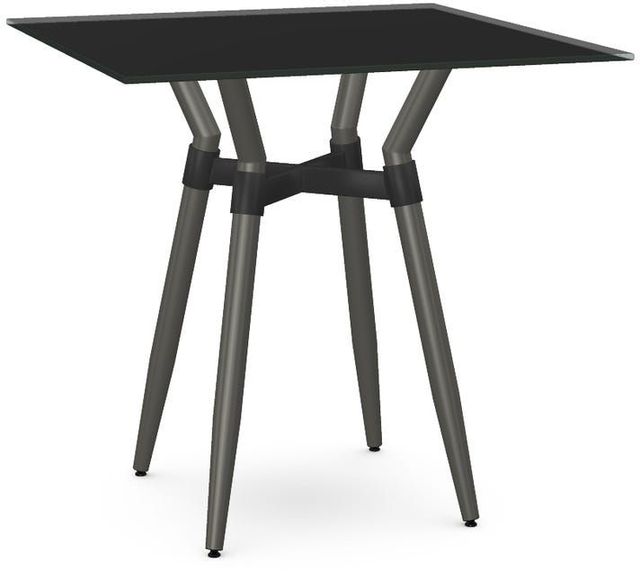Amisco Link Black Glass Counter Table