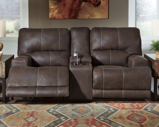 Signature Design by Ashley® Kitching Java Power Reclining Loveseat 5