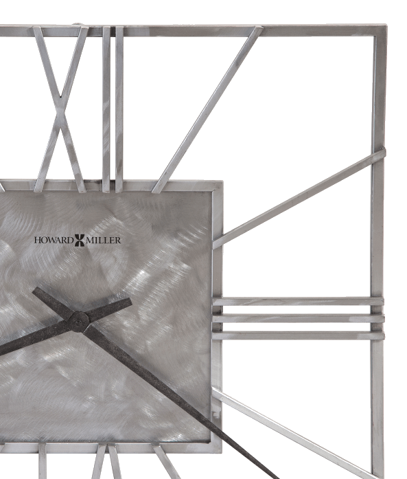 Howard Miller® Lorain 24" Steel Square Wrought Iron Wall Clock 1