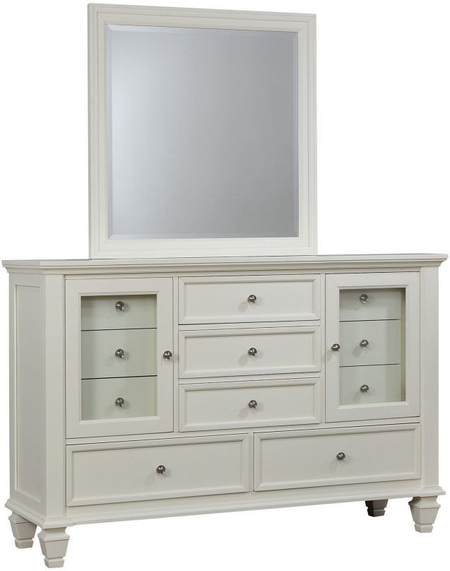 Coaster® Sandy Beach White Dresser Mirror 2