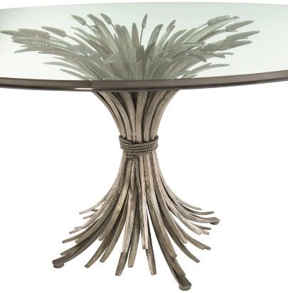 Bernhardt Somerset Clear/Silver Leaf Dining Table 2