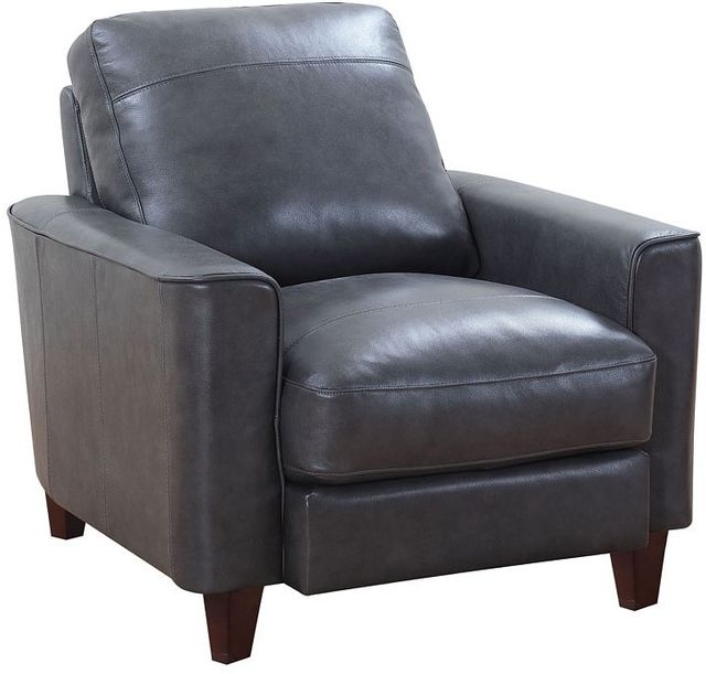 Leather Italia USA™ Georgetowne Chino Grey Leather Chair 1