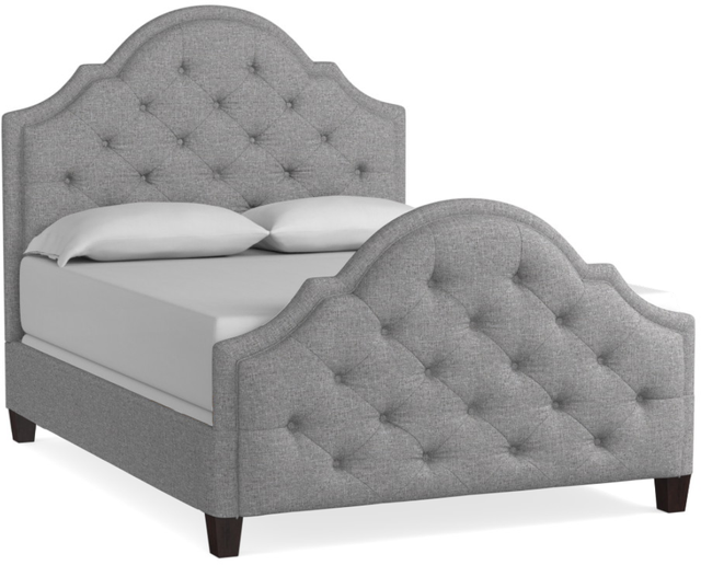 Bassett® Furniture Custom Upholstered Barcelona Twin Bonnet Bed with Tall Footboard