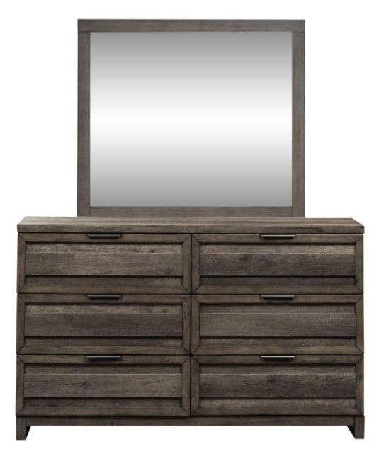 Liberty Furniture Tanners Creek Gray Dresser and Mirror