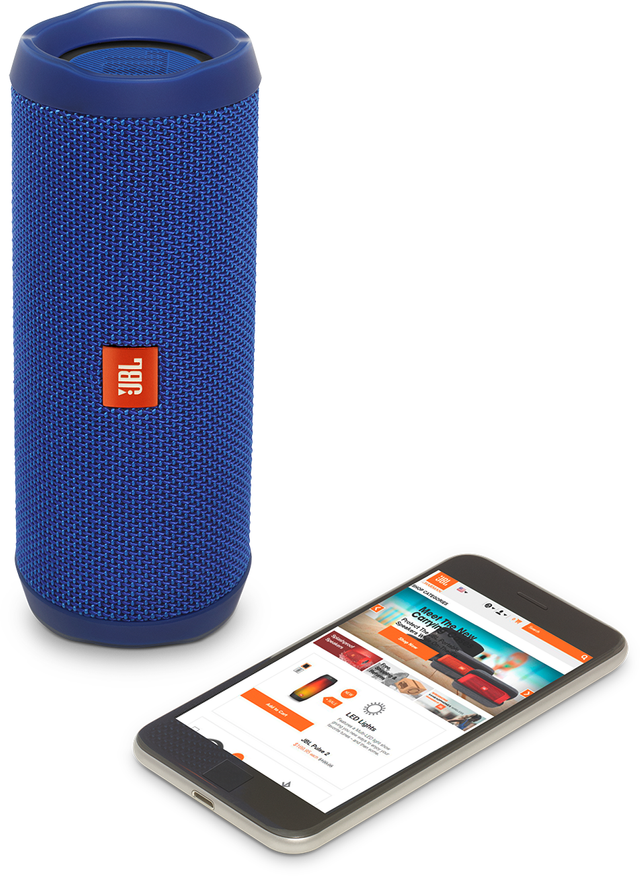 JBL® Flip 4 Blue Portable Bluetooth Speaker 2