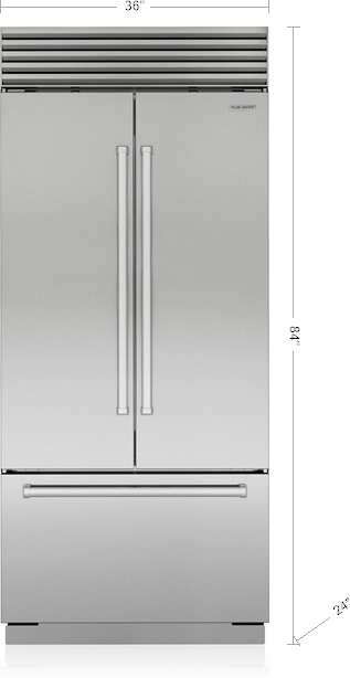 Sub-Zero® Classic Series 20.5 Cu. Ft. Stainless Steel French Door Refrigerator-1
