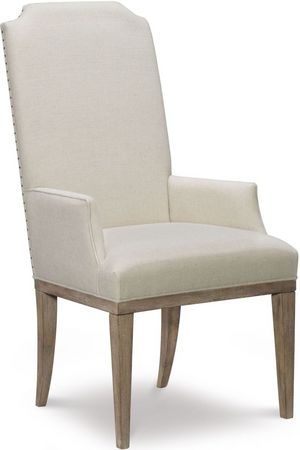 Legacy Classic Monte Verdi by Rachael Ray Sun-Bleached Cypress Upholstered Host Arm Chair