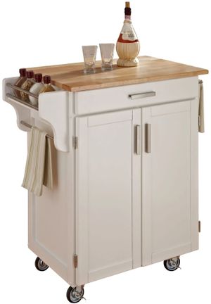 Homestyles Cuisine Kitchen Cart, Cherry, Granite Top