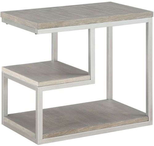 Progressive® Furniture Lake Forest Brushed Nickel/Musk Chairside Table