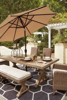 Signature Design by Ashley Beachcroft 4 Piece Beige Outdoor